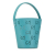 Gucci AB Gucci Blue Turquoise Chemical Fiber Fabric Kids GG Rubber Bucket Bag Italy