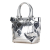 Burberry B Burberry Silver Patent Leather Leather Patent Beat Check Embossed Ember Tote Italy