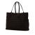 Fendi B Fendi Brown Dark Brown Canvas Fabric Zucchino Tote Italy