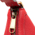 Gucci AB Gucci Red Calf Leather Logo Half Moon Hobo Italy