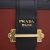 Prada B Prada Brown with Black Calf Leather City and Saffiano Cahier Crossbody Italy