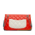 Chanel B Chanel Red Lambskin Leather Leather Medium Quilted Lambskin Cuba Color Flap Italy