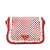 Prada B Prada Red with White Calf Leather Woven Madras Crossbody India