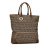 Fendi B Fendi Brown Beige Canvas Fabric Zucchino Chef Shopping Tote Italy