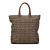 Fendi B Fendi Brown Beige Canvas Fabric Zucchino Chef Shopping Tote Italy