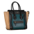 Celine B Celine Green with Multi Calf Leather Micro Tricolor Luggage Tote Italy