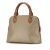 Celine B Celine Brown Beige Coated Canvas Fabric Macadam Dome Satchel Italy