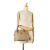 Celine B Celine Brown Beige Coated Canvas Fabric Macadam Dome Satchel Italy