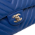 Chanel B Chanel Blue Lambskin Leather Leather Medium Classic Chevron Lambskin Double Flap France