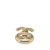 Chanel B Chanel Gold Gold Plated Metal CC Rhinestone Ring France