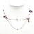 Christian Dior AB Dior Silver Brass Metal Amethyst, Crystal & Enamel Butterfly Station Necklace Germany