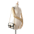 Fendi B Fendi White with Black Calf Leather Bicolor Chain Midi Baguette Italy