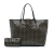 Goyard B Goyard Black Coated Canvas Fabric Goyardine Saint Louis GM France