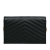 Saint Laurent AB Saint Laurent Black Calf Leather Grain De Poudre Cassandre Envelope Wallet on Chain Italy