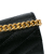 Saint Laurent AB Saint Laurent Black Calf Leather Grain De Poudre Cassandre Envelope Wallet on Chain Italy