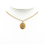 Chanel B Chanel Gold Gold Plated Metal CC Pendant Necklace France