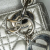 Christian Dior B Dior Silver Lambskin Leather Leather Mini Lambskin Cannage Lady Dior Italy