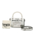 Fendi AB Fendi White Calf Leather Nano Baguette Maxi Handle Italy