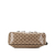 Gucci B Gucci Brown Beige Coated Canvas Fabric GG Crystal Abbey D Ring Handbag Italy