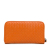 Bottega Veneta AB Bottega Veneta Orange Calf Leather Intrecciato Zip Around Long Wallet Italy