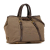 Prada B Prada Brown Canvas Fabric Canapa Logo Satchel Turkey