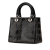 Christian Dior B Dior Black Lambskin Leather Leather Medium Studded Lambskin Cannage Lady Dior Italy