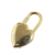 Hermès B Hermès Gold Gold Plated Metal Annee De La Fantaisie Heart Cadena Lock Charm France