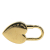 Hermès B Hermès Gold Gold Plated Metal Annee De La Fantaisie Heart Cadena Lock Charm France