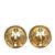 Chanel B Chanel Gold Gold Plated Metal CC Faux Pearl Clip On Earrings France