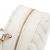 Chanel AB Chanel White Ivory Fur Natural Material Chevron Round Clutch with Chain France