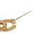 Chanel B Chanel Gold Gold Plated Metal CC Rhinestones Brooch France