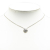 Chanel AB Chanel Silver 18K White Gold Metal Camellia Diamond Pendant Necklace France