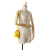 Christian Dior AB Dior Yellow Lambskin Leather Leather Micro Lambskin Cannage Lady Dior Italy