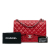 Chanel B Chanel Red Lambskin Leather Leather Jumbo Classic Lambskin Double Flap France