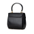 Salvatore Ferragamo B Ferragamo Black Calf Leather Gancini Satchel Italy