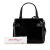 Salvatore Ferragamo AB Ferragamo Black Calf Leather Gancini Satchel Italy