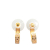 Chanel B Chanel Gold Gold Plated Metal Coco Push Back Earrings France