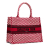 Christian Dior AB Dior Red Canvas Fabric Medium Dioramour Book Tote Italy