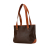 Celine B Celine Brown Coated Canvas Fabric Macadam Tote Italy