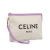 Celine AB Celine White Canvas Fabric Logo Clutch Italy