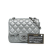 Chanel B Chanel Silver Calf Leather Mini Square Classic skin Single Flap Italy