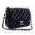 Chanel B Chanel Black Patent Leather Leather Mini Square Classic Patent Single Flap Italy