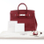 Hermès AB Hermès Red Dark Red Calf Leather Fjord HAC Birkin Retourne 28 France