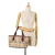 Burberry B Burberry Brown Beige with Red Bordeaux Coated Canvas Fabric Haymarket Check Tote Italy