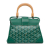 Goyard B Goyard Green Coated Canvas Fabric Mini Goyardine Saigon Souple France