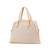 Burberry B Burberry Brown Light Beige Canvas Fabric Leather Trimmed Dome Satchel United Kingdom