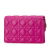 Christian Dior B Dior Pink Hot Pink Lambskin Leather Leather Lambskin Cannage DiorAddict Wallet on Chain Italy