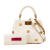 Valentino AB Valentino White Ivory Calf Leather Small Roman Stud Satchel Italy