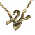 Saint Laurent B Yves Saint Laurent Gold Gold Plated Metal Rhinestone Logo Heart Necklace France