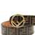 Fendi B Fendi Brown Calf Leather Zucca F is Fendi Belt Italy